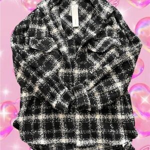 Black and White Plaid Jacket